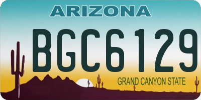 AZ license plate BGC6129