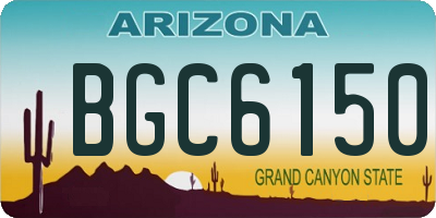 AZ license plate BGC6150