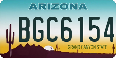 AZ license plate BGC6154
