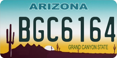 AZ license plate BGC6164