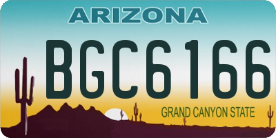 AZ license plate BGC6166