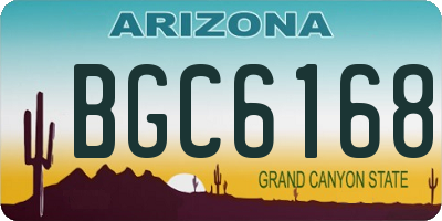AZ license plate BGC6168