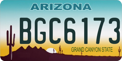 AZ license plate BGC6173