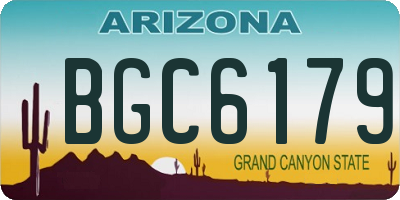AZ license plate BGC6179