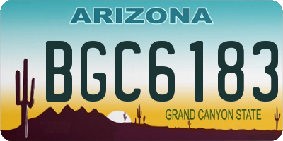 AZ license plate BGC6183