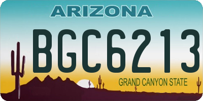 AZ license plate BGC6213