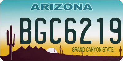 AZ license plate BGC6219