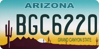 AZ license plate BGC6220