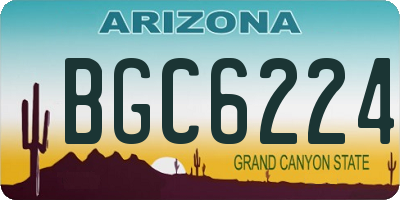 AZ license plate BGC6224
