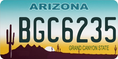 AZ license plate BGC6235