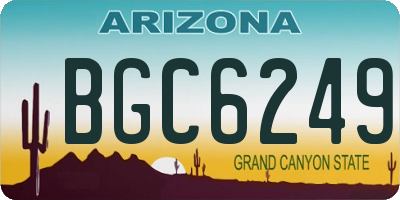AZ license plate BGC6249