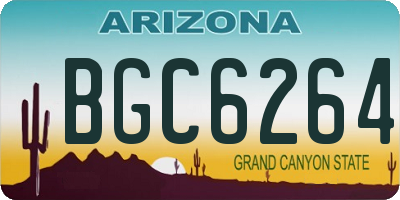 AZ license plate BGC6264