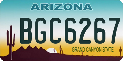 AZ license plate BGC6267