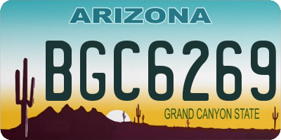 AZ license plate BGC6269