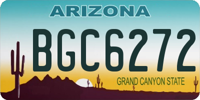 AZ license plate BGC6272