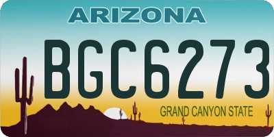 AZ license plate BGC6273