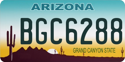 AZ license plate BGC6288