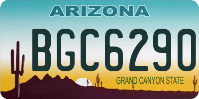 AZ license plate BGC6290