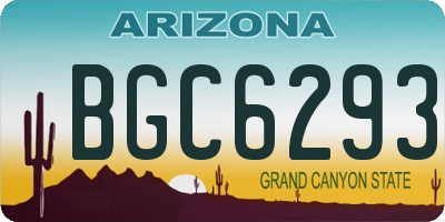 AZ license plate BGC6293
