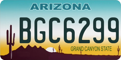 AZ license plate BGC6299