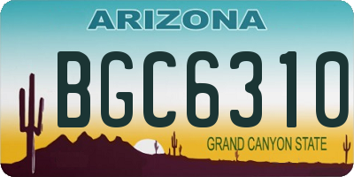 AZ license plate BGC6310