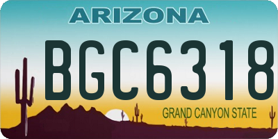 AZ license plate BGC6318