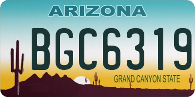 AZ license plate BGC6319