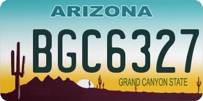 AZ license plate BGC6327