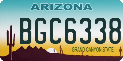 AZ license plate BGC6338
