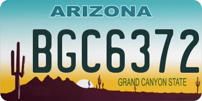 AZ license plate BGC6372