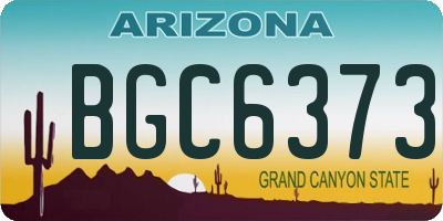 AZ license plate BGC6373