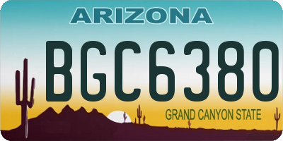 AZ license plate BGC6380