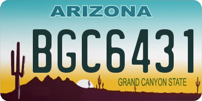 AZ license plate BGC6431