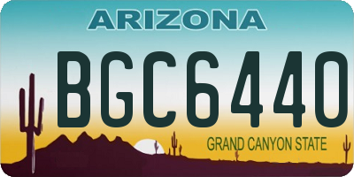 AZ license plate BGC6440