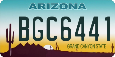 AZ license plate BGC6441