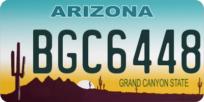 AZ license plate BGC6448