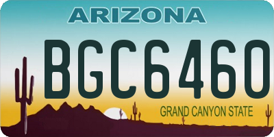 AZ license plate BGC6460