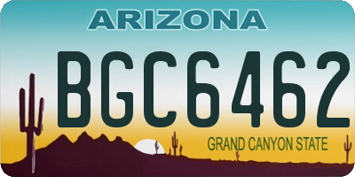 AZ license plate BGC6462