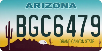 AZ license plate BGC6479