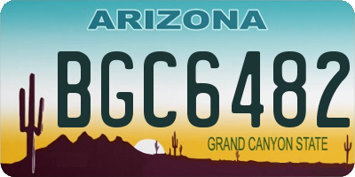 AZ license plate BGC6482