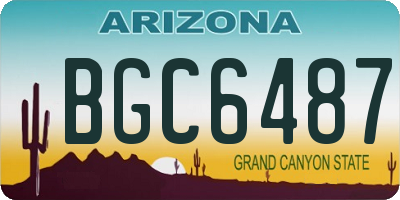 AZ license plate BGC6487