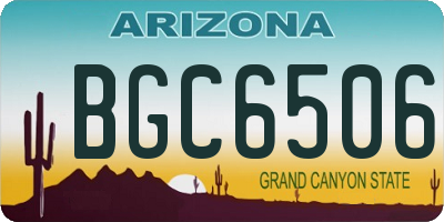 AZ license plate BGC6506