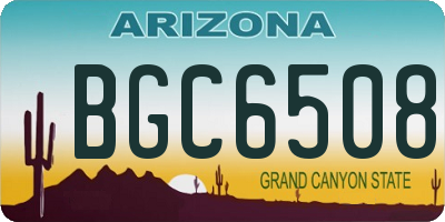 AZ license plate BGC6508