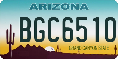 AZ license plate BGC6510