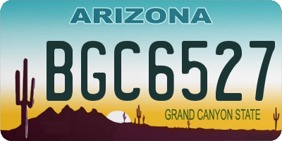 AZ license plate BGC6527