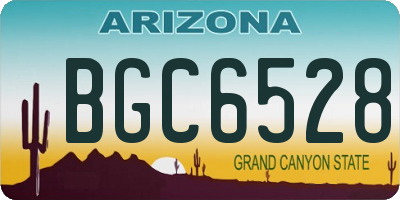 AZ license plate BGC6528