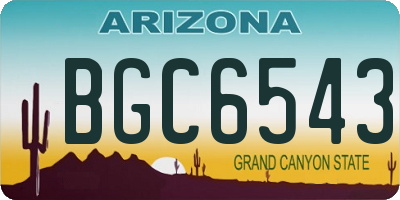 AZ license plate BGC6543