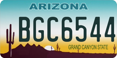 AZ license plate BGC6544