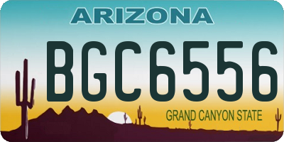 AZ license plate BGC6556