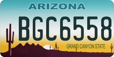 AZ license plate BGC6558